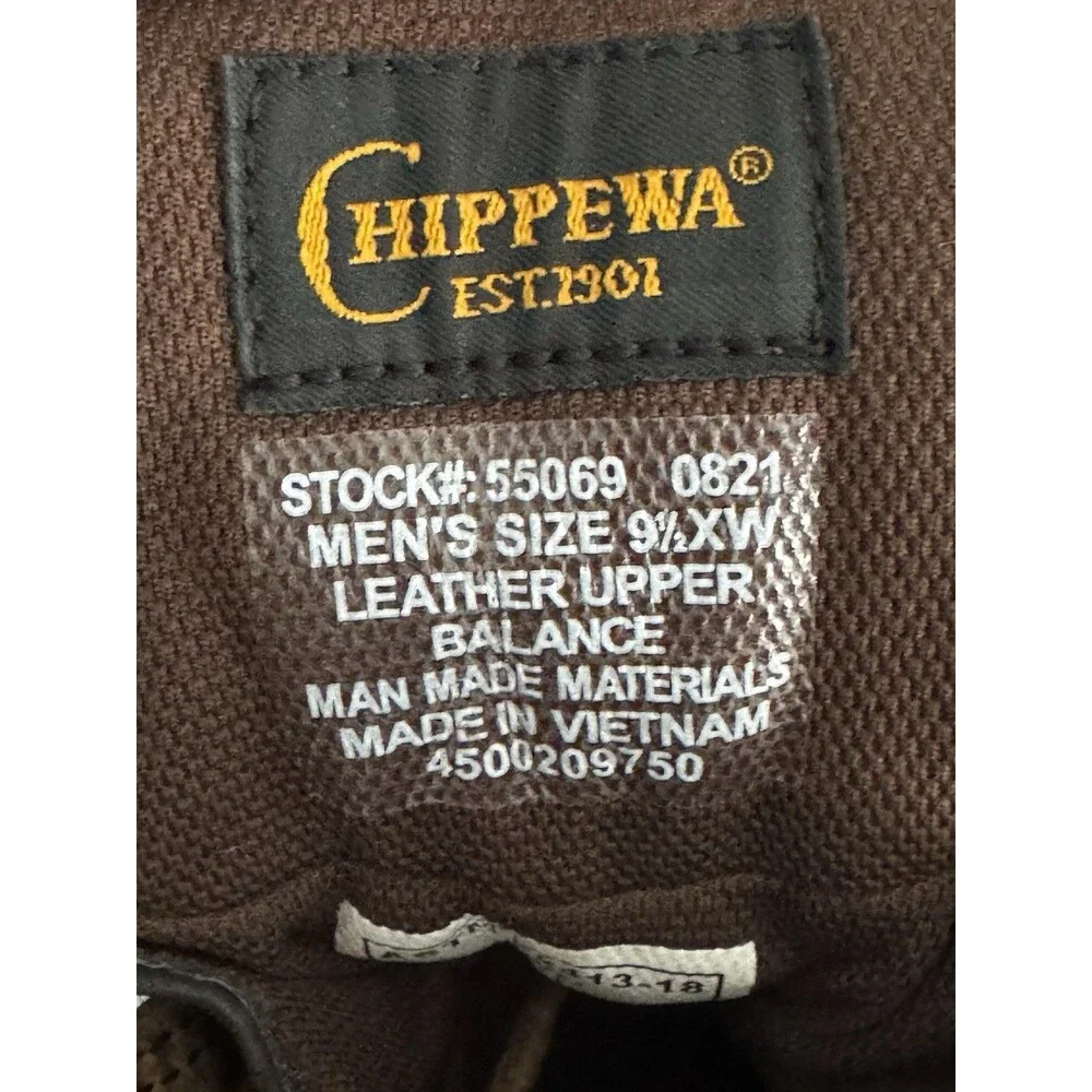 Chippewa 55069 Birkhead 8” Work Boots Men’s‎ 9.5 XW Leather Waterproof Steel Toe